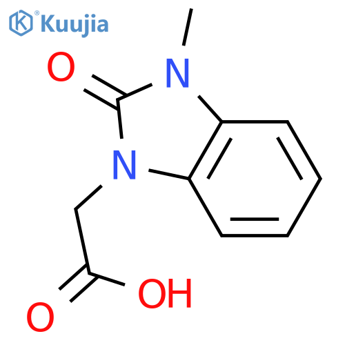 2-(3-methyl-2-oxo-2,3-dihydro-1H-1,3-benzodiazol-1-yl)acetic acid structure