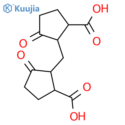 2,2'-Methylenebis[3-oxocyclopentanecarboxylic acid]; (1R,1'R,2S,2'S)-form structure