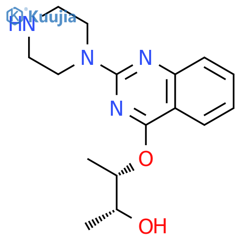 2-Butanol, 3-[[2-(1-piperazinyl)-4-quinazolinyl]oxy]-, (R*,S*)- structure