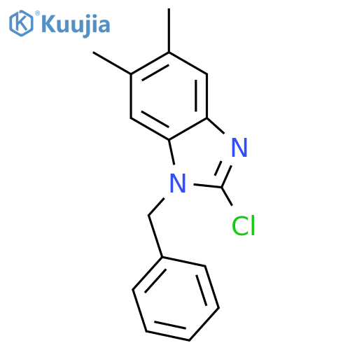 1H-Benzimidazole, 2-chloro-5,6-dimethyl-1-(phenylmethyl)- structure