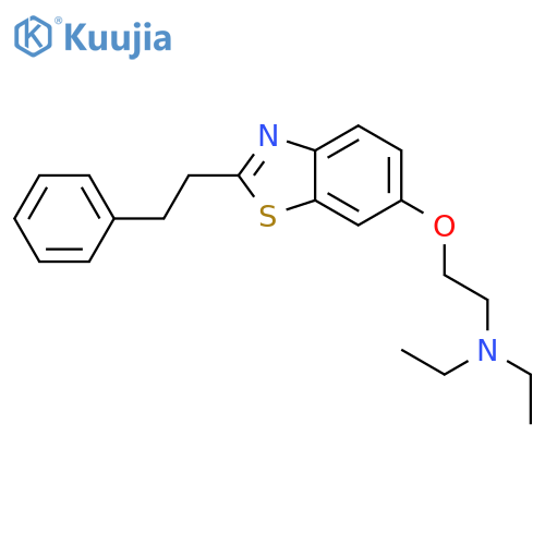Ethanamine, N,N-diethyl-2-[[2-(2-phenylethyl)-6-benzothiazolyl]oxy]- structure
