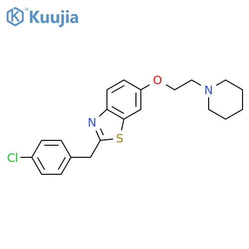 Benzothiazole, 2-[(4-chlorophenyl)methyl]-6-[2-(1-piperidinyl)ethoxy]- structure