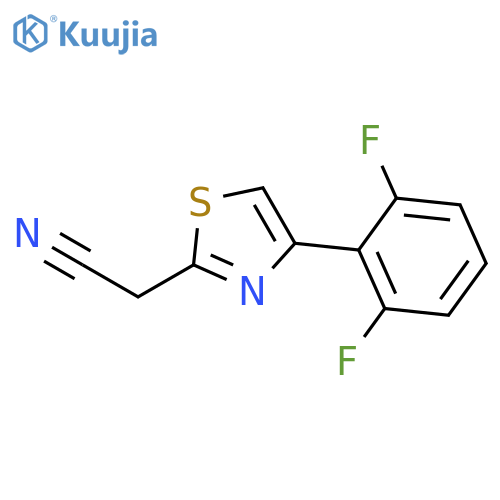 2-4-(2,6-difluorophenyl)-1,3-thiazol-2-ylacetonitrile structure