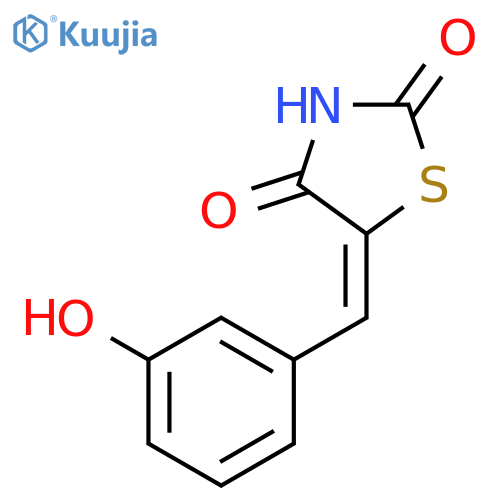 (5E)-5-(3-hydroxybenzylidene)-1,3-thiazolidine-2,4-dione structure