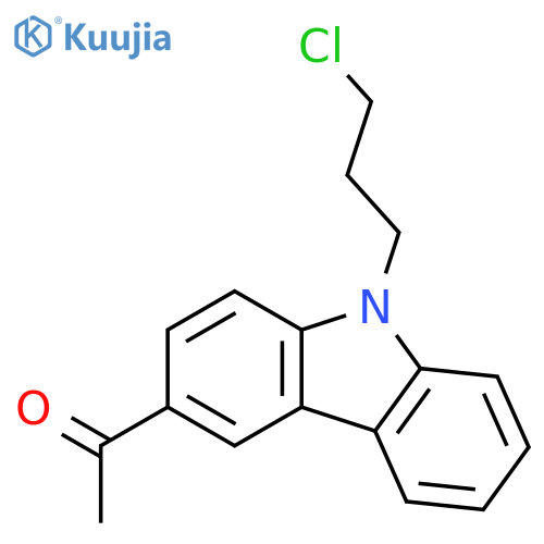 Ethanone, 1-[9-(3-chloropropyl)-9H-carbazol-3-yl]- structure
