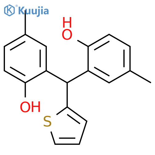 PHENOL, 2,2'-(2-THIENYLMETHYLENE)BIS[4-METHYL- structure