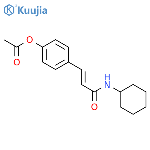 4-[3-(Cyclohexylamino)-3-oxoprop-1-en-1-yl]phenyl acetate structure