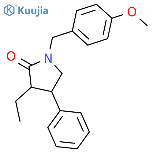 2-Pyrrolidinone, 3-ethyl-1-[(4-methoxyphenyl)methyl]-4-phenyl- structure