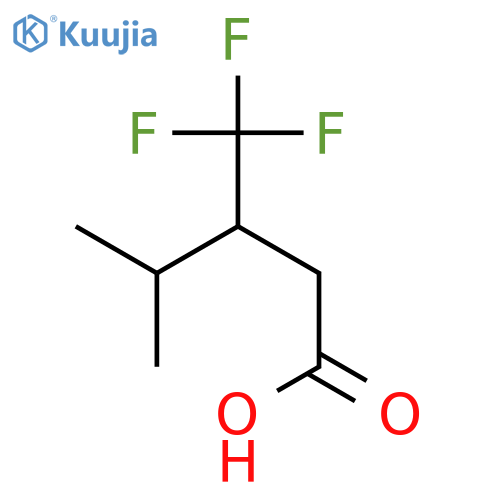 Pentanoic acid, 4-methyl-3-(trifluoromethyl)- structure