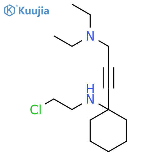 Cyclohexanamine, N-(2-chloroethyl)-1-[3-(diethylamino)-1-propynyl]- structure