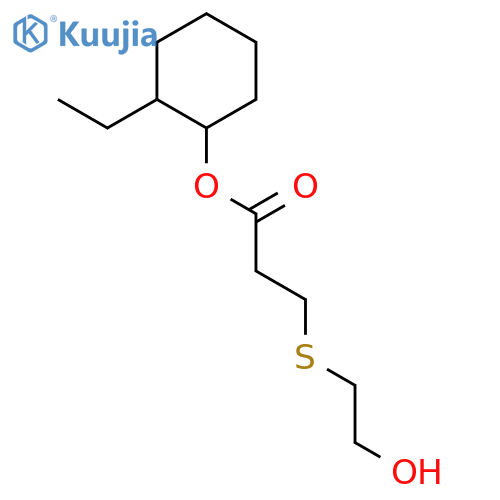 Propanoic acid, 3-[(2-hydroxyethyl)thio]-, 2-ethylcyclohexyl ester structure