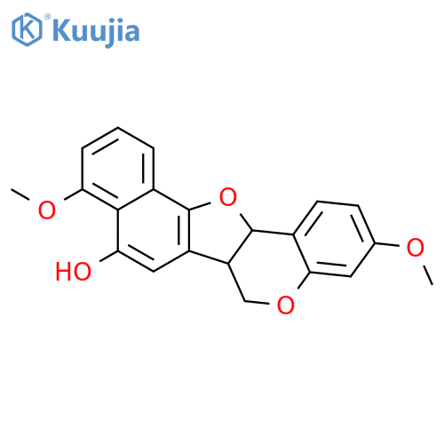 (6aS,13aS)-3,9-dimethoxy-6a,13a-dihydro-6H-naphtho[2',1':4,5]furo[3,2-c]chromen-8-ol structure