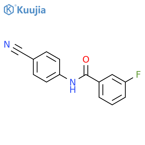N-(4-cyanophenyl)-3-fluorobenzamide structure