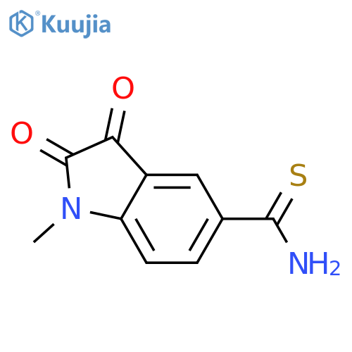 1H-Indole-5-carbothioamide, 2,3-dihydro-1-methyl-2,3-dioxo- structure