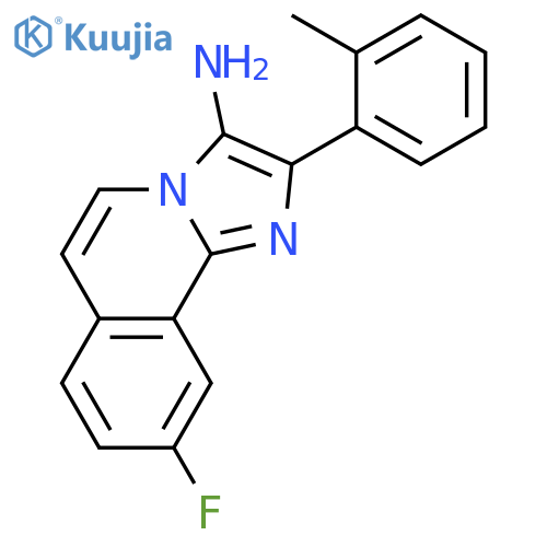 Imidazo[2,1-a]isoquinolin-3-amine, 9-fluoro-2-(2-methylphenyl)- structure