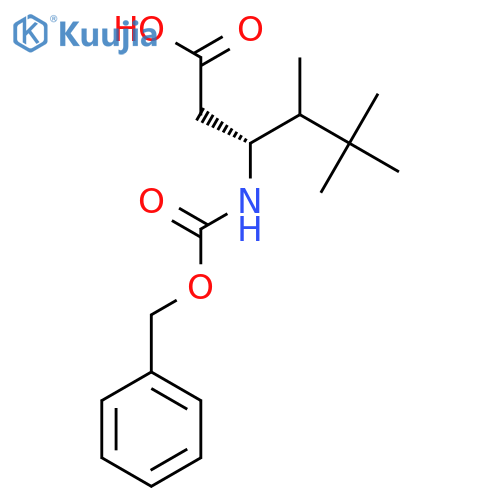 (3R)-3-{[(benzyloxy)carbonyl]amino}-4,5,5-trimethylhexanoic acid structure