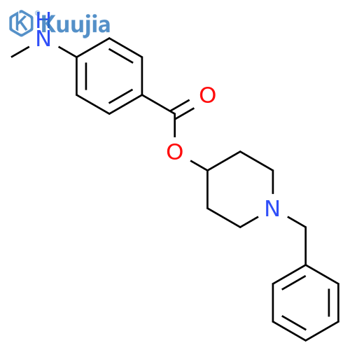 Benzoic acid, 4-(methylamino)-, 1-(phenylmethyl)-4-piperidinyl ester structure