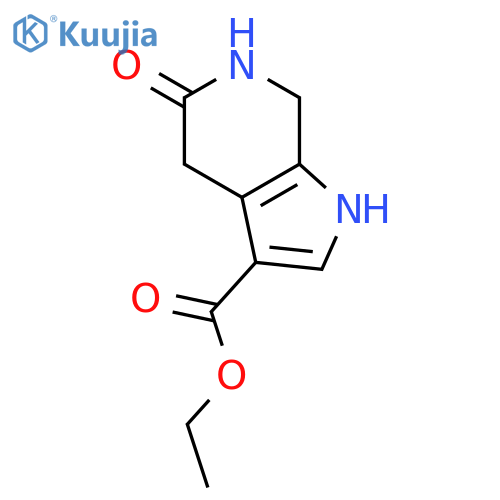 4,5,6,7-tetrahydro-5-oxo-1H-Pyrrolo[2,3-c]pyridine-3-carboxylic acid ethyl ester structure