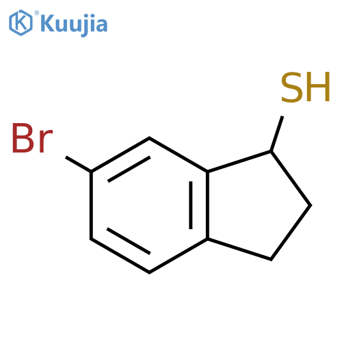 6-Bromo-2,3-dihydro-1H-indene-1-thiol structure