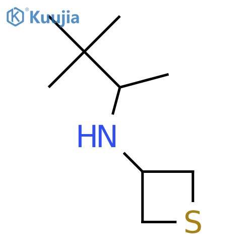 N-(3,3-Dimethylbutan-2-yl)thietan-3-amine structure