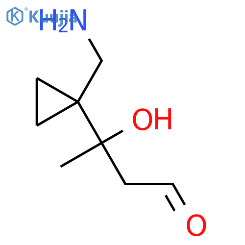 3-[1-(Aminomethyl)cyclopropyl]-3-hydroxybutanal structure