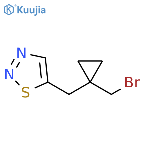 1,2,3-Thiadiazole, 5-[[1-(bromomethyl)cyclopropyl]methyl]- structure