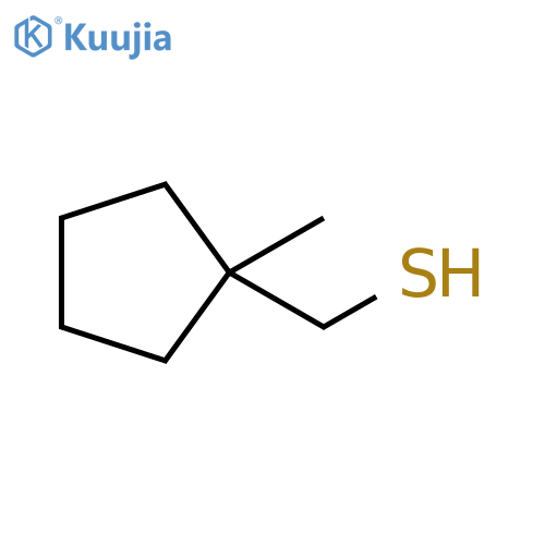 Cyclopentanemethanethiol, 1-methyl- structure