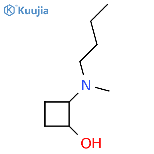 2-[Butyl(methyl)amino]cyclobutan-1-ol structure