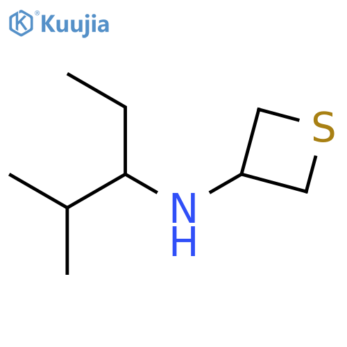 N-(2-methylpentan-3-yl)thietan-3-amine structure