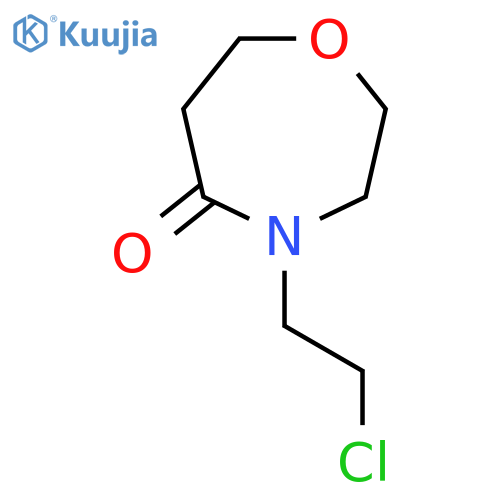 4-(2-Chloroethyl)-1,4-oxazepan-5-one structure