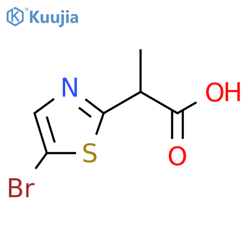 2-Thiazoleacetic acid, 5-bromo-α-methyl- structure