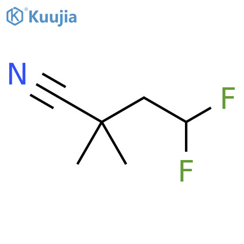 4,4-difluoro-2,2-dimethylbutanenitrile structure