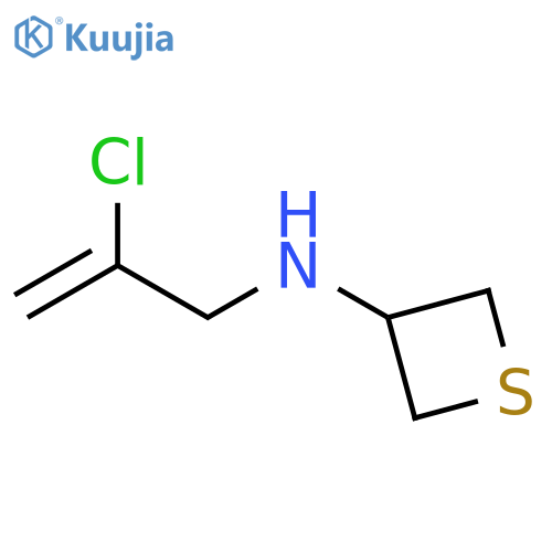 N-(2-chloroprop-2-en-1-yl)thietan-3-amine structure