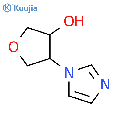4-(1H-imidazol-1-yl)oxolan-3-ol structure