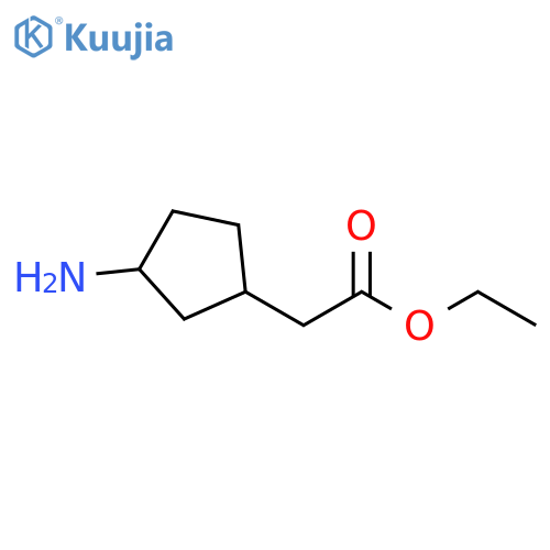 Cyclopentaneacetic acid, 3-amino-, ethyl ester structure