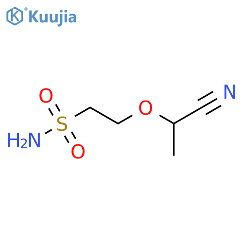 2-(1-Cyanoethoxy)ethane-1-sulfonamide structure