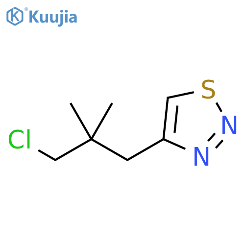 1,2,3-Thiadiazole, 4-(3-chloro-2,2-dimethylpropyl)- structure