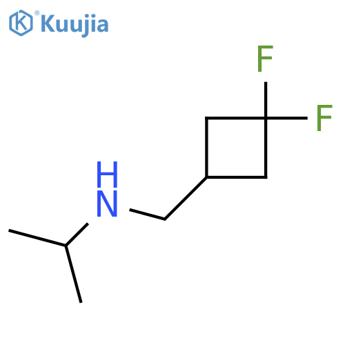 N-((3,3-Difluorocyclobutyl)methyl)propan-2-amine structure