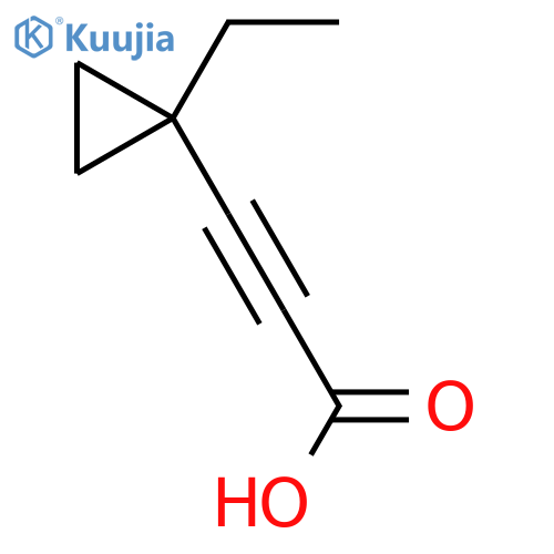 3-(1-Ethylcyclopropyl)prop-2-ynoic acid structure