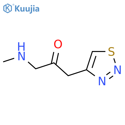 1-(Methylamino)-3-(1,2,3-thiadiazol-4-yl)propan-2-one structure