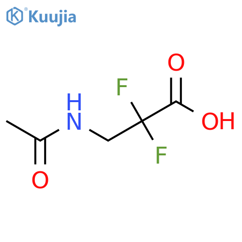 3-Acetamido-2,2-difluoropropanoic acid structure