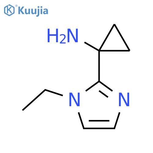 1-(1-ethyl-1H-imidazol-2-yl)cyclopropan-1-amine structure