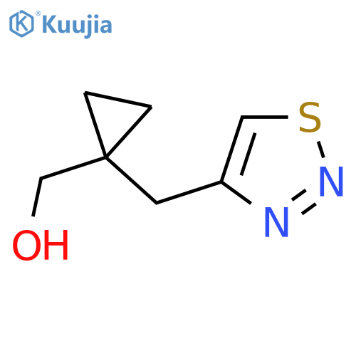 {1-[(1,2,3-Thiadiazol-4-yl)methyl]cyclopropyl}methanol structure