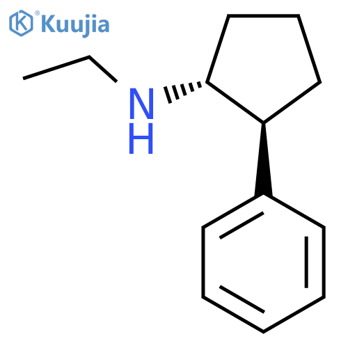 rac-(1R,2S)-N-ethyl-2-phenylcyclopentan-1-amine structure