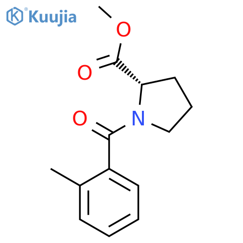 L-Proline, 1-(2-methylbenzoyl)-, methyl ester structure