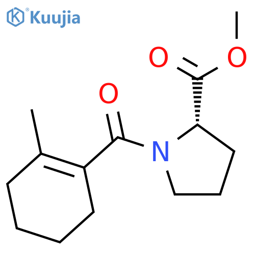 L-Proline, 1-[(2-methyl-1-cyclohexen-1-yl)carbonyl]-, methyl ester structure
