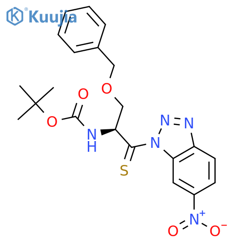 Boc-Thionoser(Bzl)-1-(6-nitro)benzotriazolide structure
