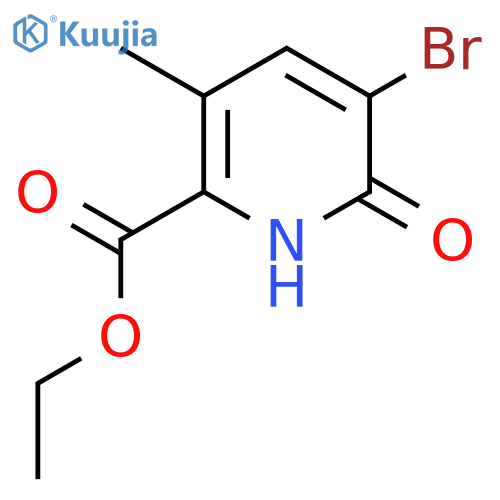 Ethyl 5-bromo-6-hydroxy-3-methylpicolinate structure