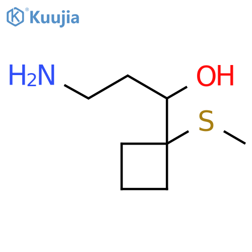 Cyclobutanemethanol, α-(2-aminoethyl)-1-(methylthio)- structure