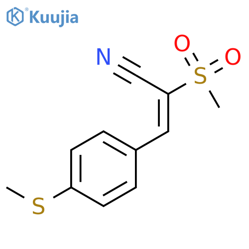 2-PROPENENITRILE, 2-(METHYLSULFONYL)-3-[4-(METHYLTHIO)PHENYL]- structure